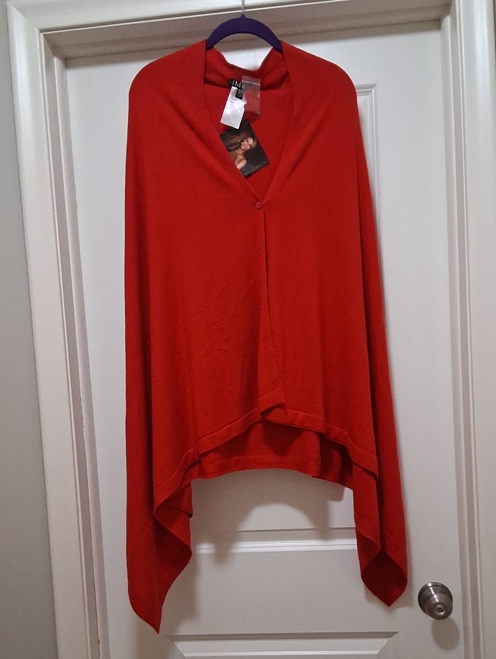 IMAN Draped Knit Shawl Cardigan